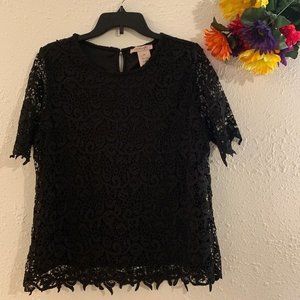 Women’s Black Lace Tops L